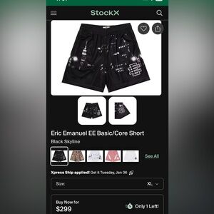 ERIC EMANUEL EE BASIC SHORT 
Black Graphic Men's Shorts
(NYC) 
Brand new 
Steal
